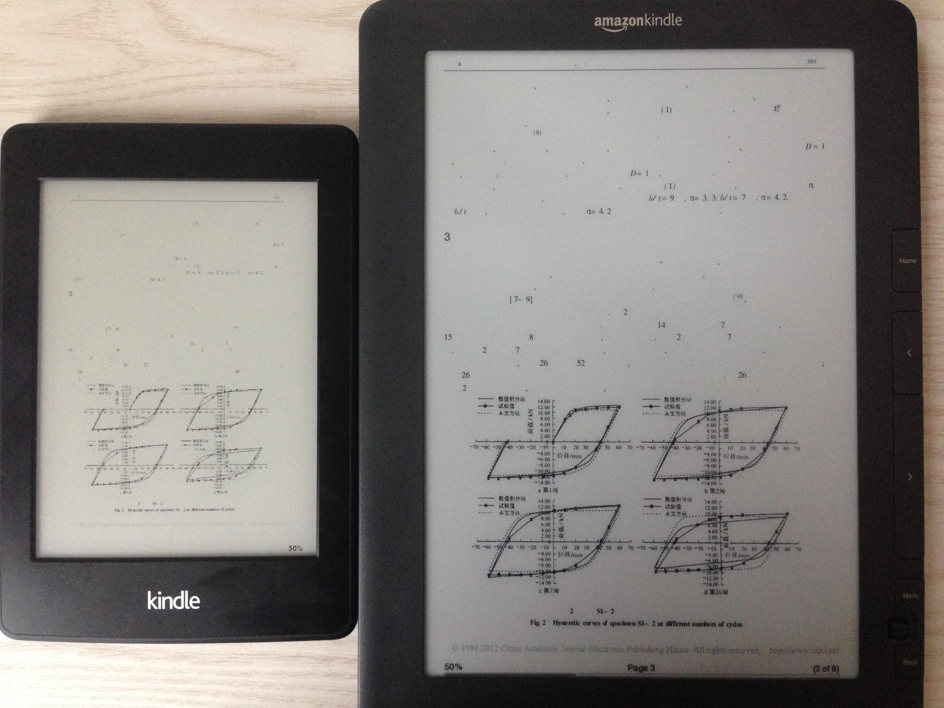 主要看pdf扫描版文献的话应选择kindle dxg还是全新kindle paperwhite