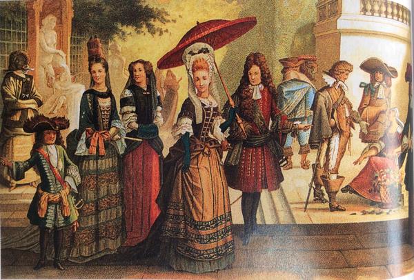 这一时期的服饰大体上可以分为意大利风时代,德意志风时代和西班牙风