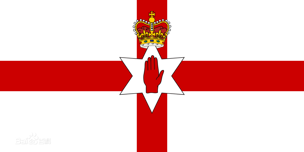 旗中带白边的红色正十字代表英格兰守护神圣乔治,白色交叉十字代表