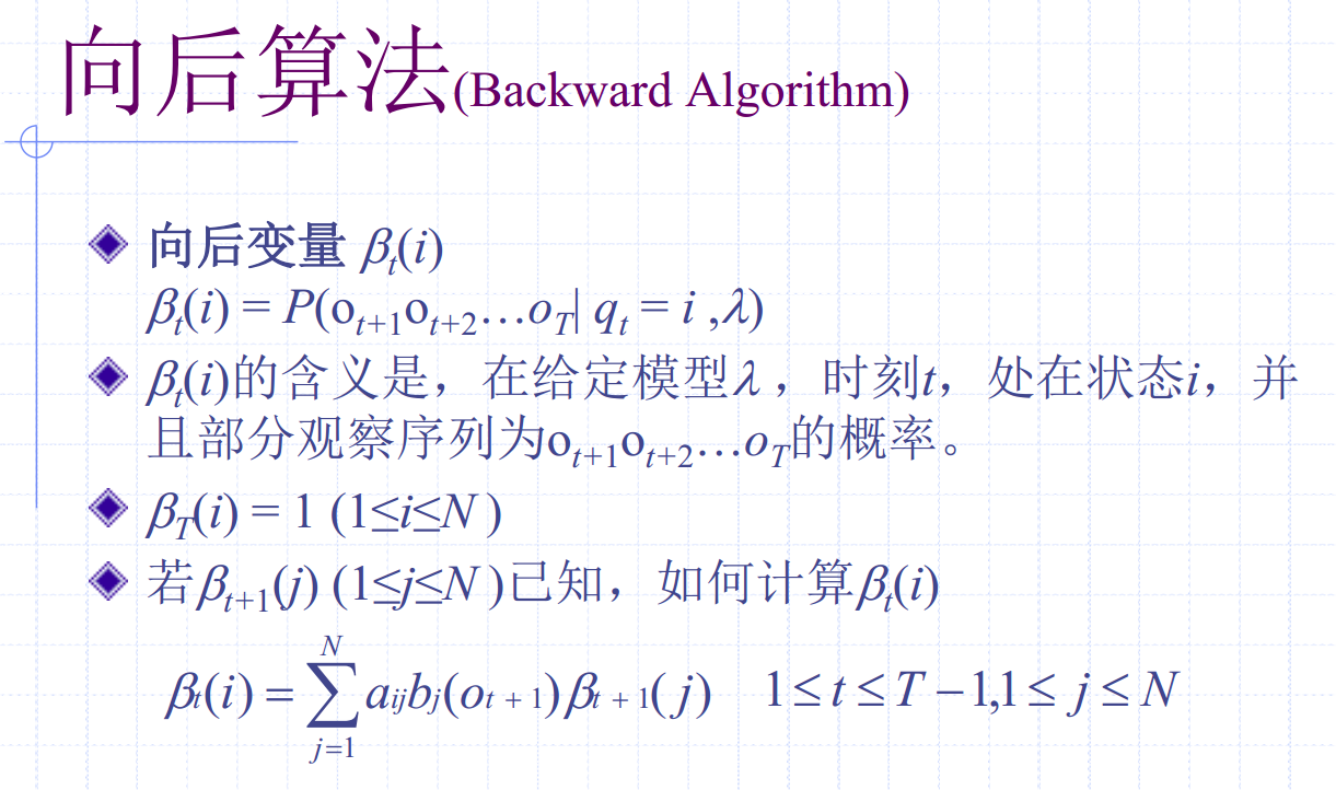 如何理解隐马尔可夫模型中的向后算法(Backw