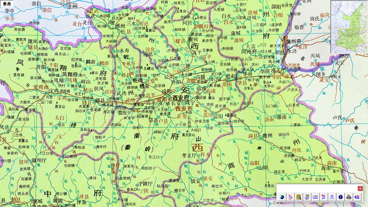 西安市→西安府(明,清)→奉元路(元)→京兆府(唐,宋)→京兆郡(西晋,隋