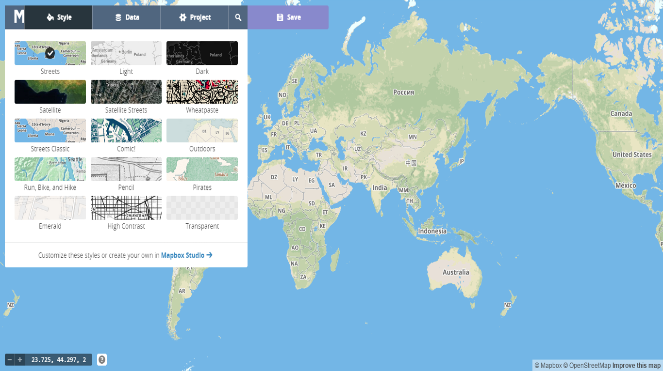 推荐的是mapbox地图,设计类专业学生应该很多都知道 mapbox是一个