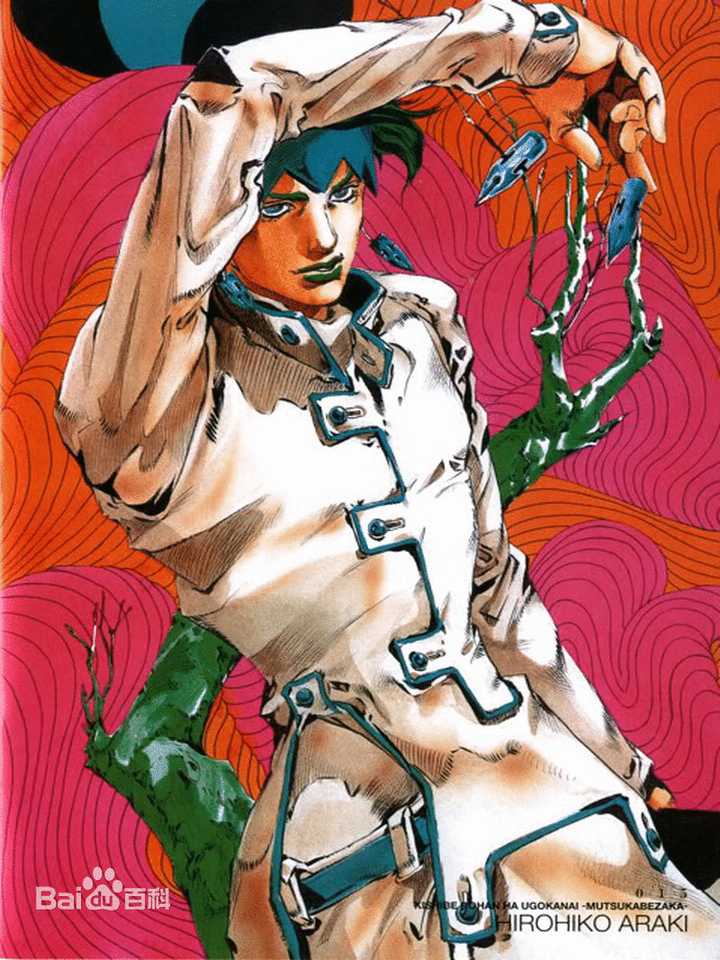 小人的头其实画的是漫画《jojo的奇妙冒险》第四部里边"岸边露伴".