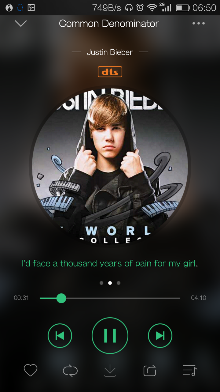 common denominator justin bieber 的歌～小学五六年级的时候