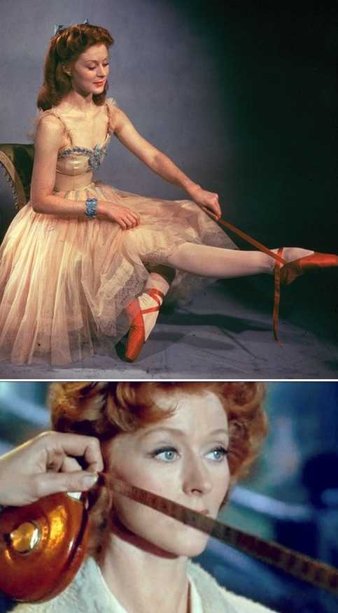 moira shearer饰演的两个角色—1948年《红菱艳》女主角,1960年