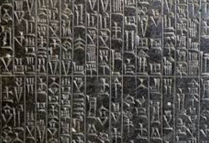 这是楔形文字古巴比伦楷体 大家说说和甲骨文相似性有多高?基本是零.