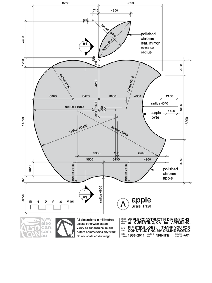怎么用cad画出apple的logo?