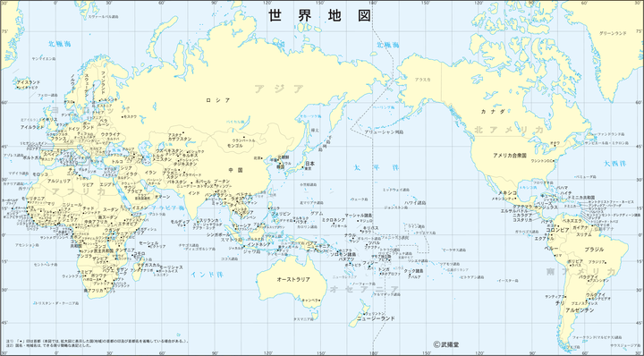 中国与外国看的世界地图是不是不同?