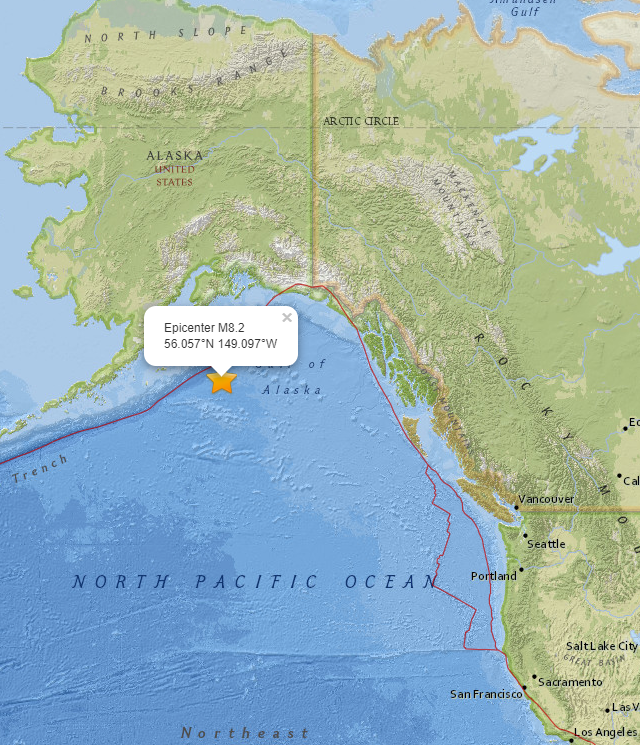 美国阿拉斯加州发生 7.9 级地震,现场状况如何?