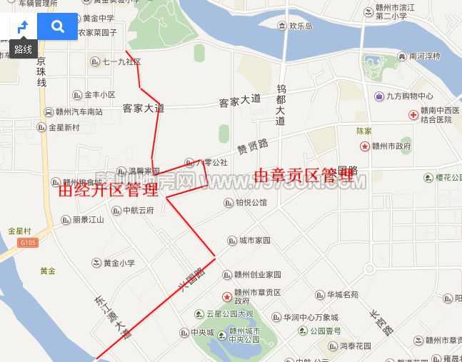 参见 赣州晒房网: 一张图告诉你赣州章贡区和开发区最新界限!