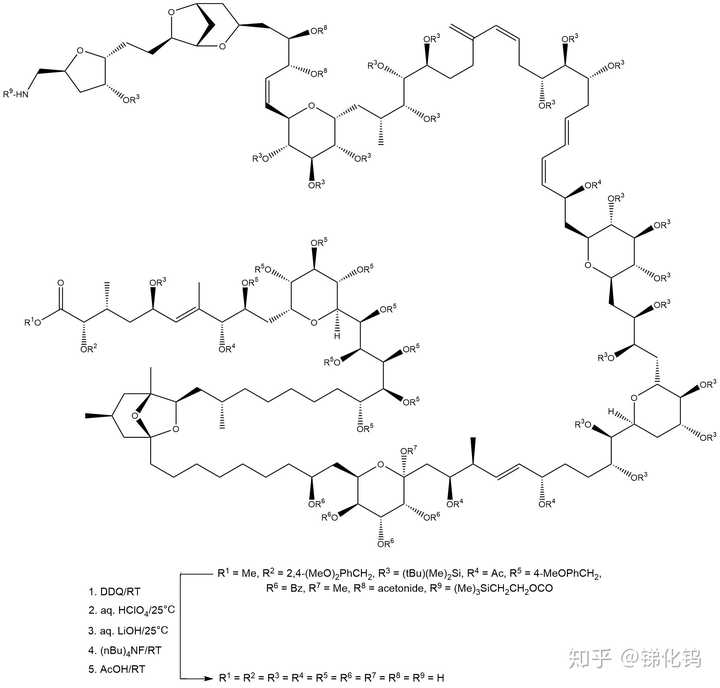 求岩沙海葵毒素的全合成路线?