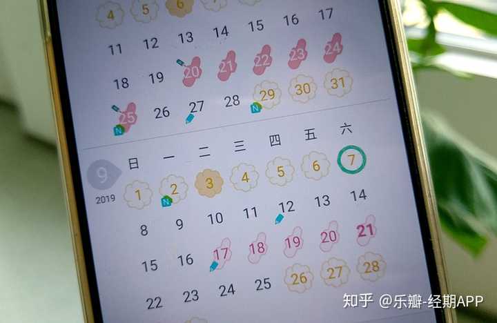 乐瓣-经期app-日历界面
