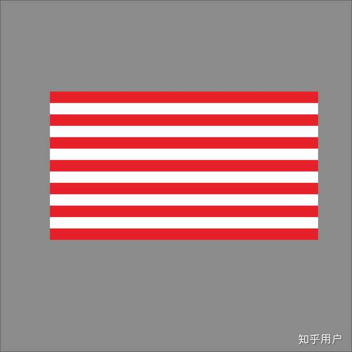 美国国旗旗面由13道红白相间的宽条构成,左上角还有一个包含了50颗