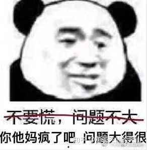 求这个要慌,问题很大的表情包?