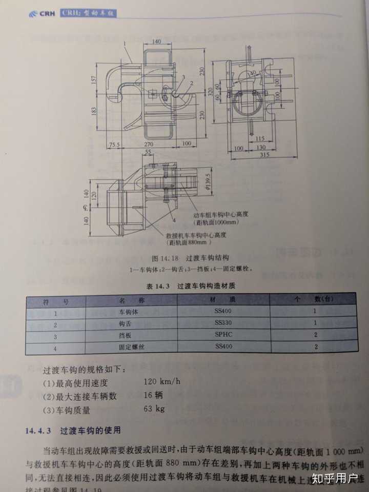 2系车柴田-aar过渡车钩,可见钩高错位