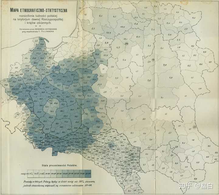 1912年东欧地区波兰裔人口分布图.