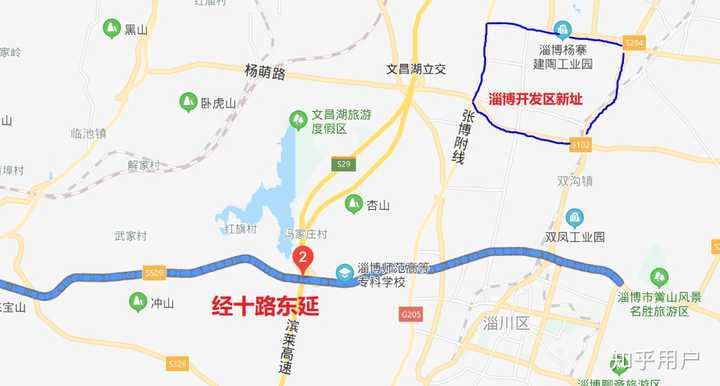 淄博经济开发区调整至淄川北部.