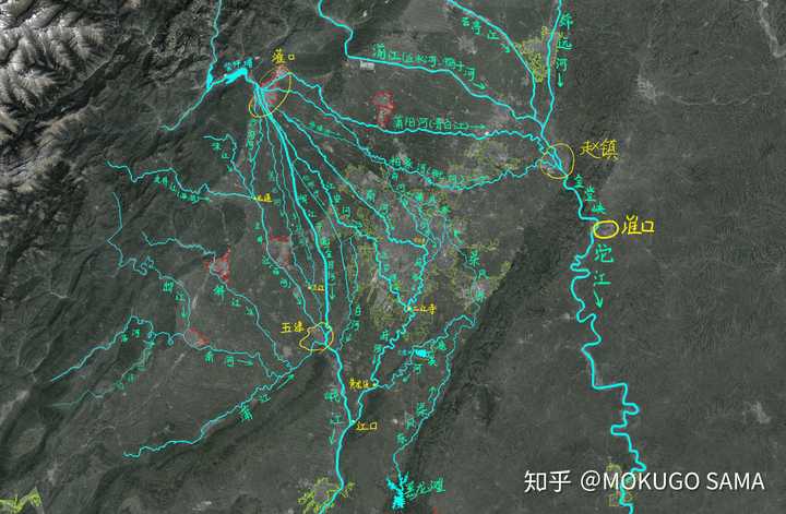 川西平原岷江水系图