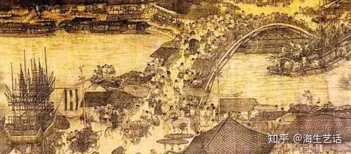 《清明上河图》中国画.局部 张择端(宋)