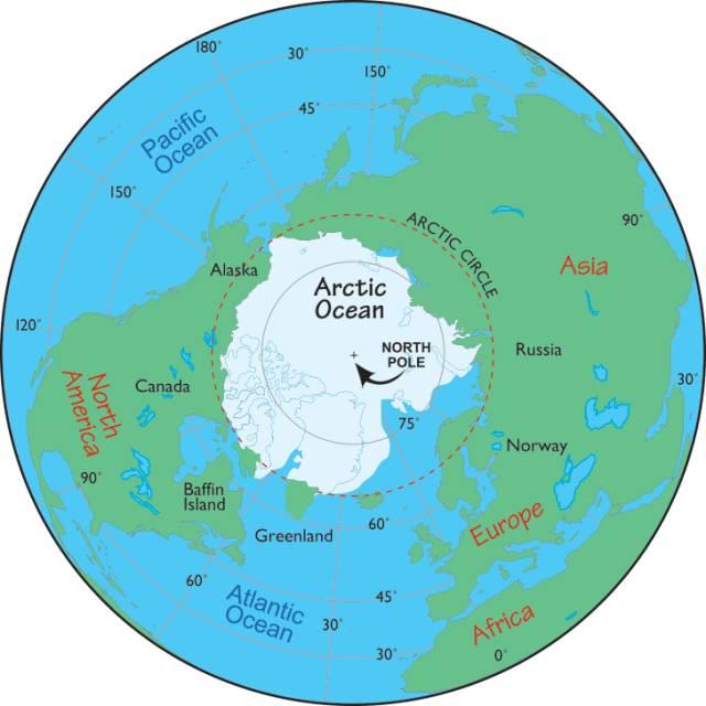 北极(arctic)北极地区是指北极附近北纬66°34′北极圈以内的地区.
