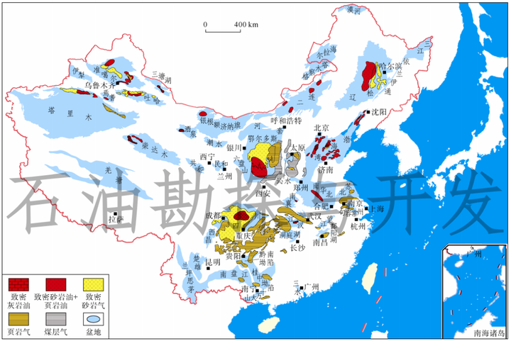 其中,长庆油田的致密油和四川,重庆境内的若干页岩气田已经走在了全国