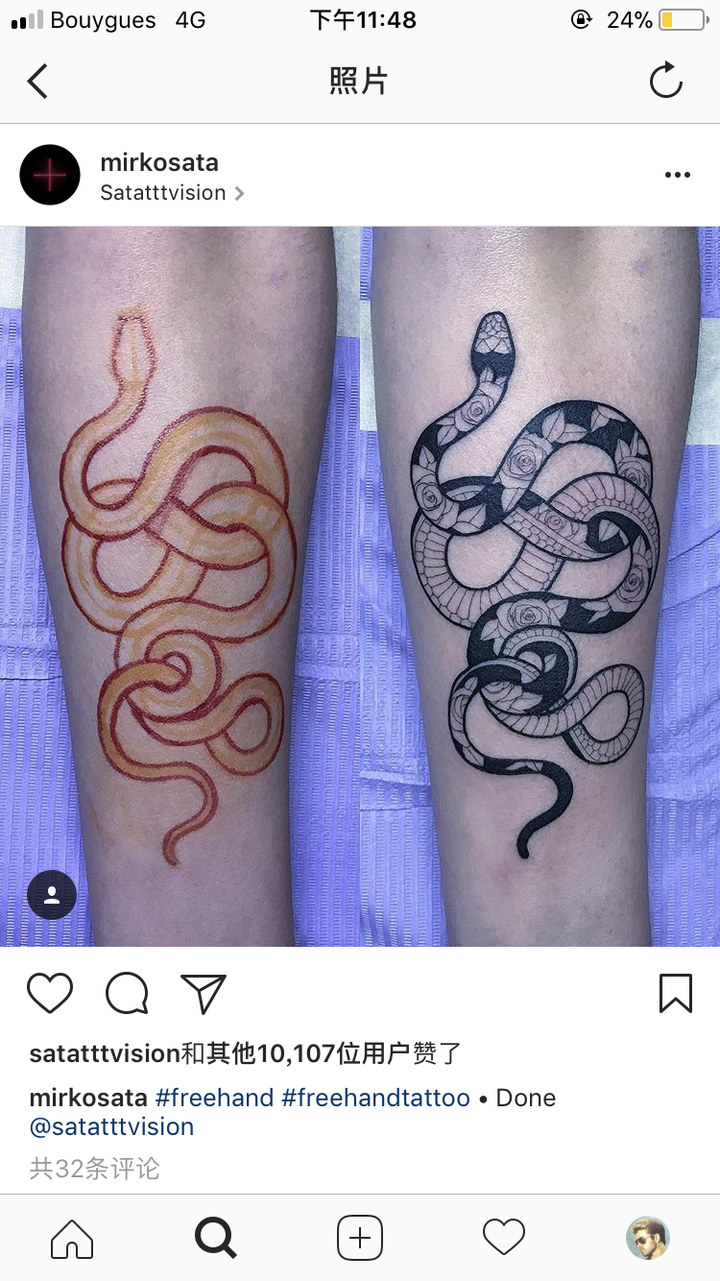 有哪些关于蛇,好看的纹身?