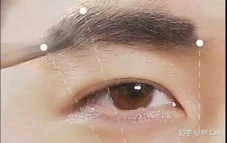 确定眉尾定点,男士眉毛应该以平粗挺拔为宜,因此眉尾不宜太低,保持