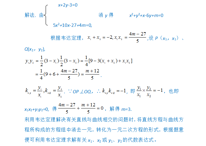 韦达定理可能在高中的哪些数学题上用到?