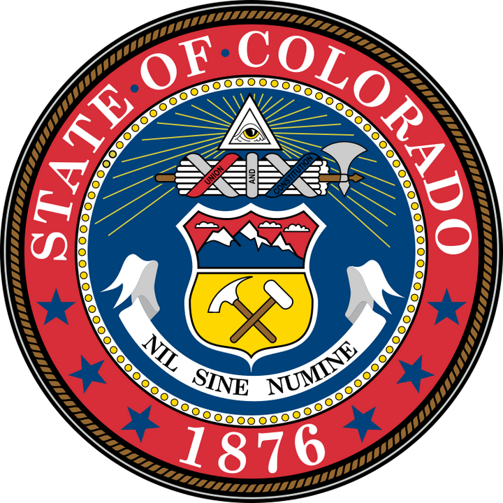 美国科罗拉多州(state of colorado)州徽