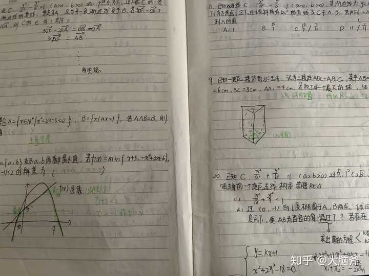 我是没有数学笔记本的.但是,错题好题本对我而言十分重要.