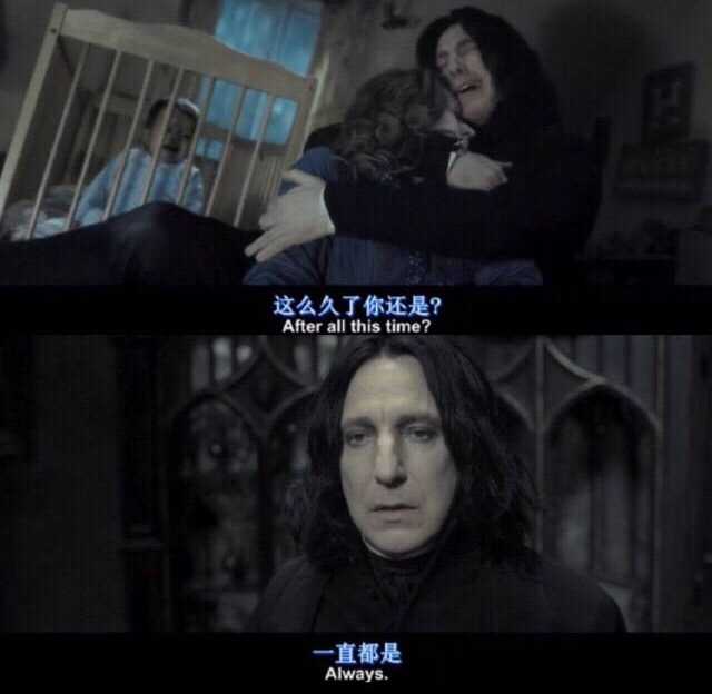 为什么没有人说斯内普教授! —after all this time? —always! 真的!