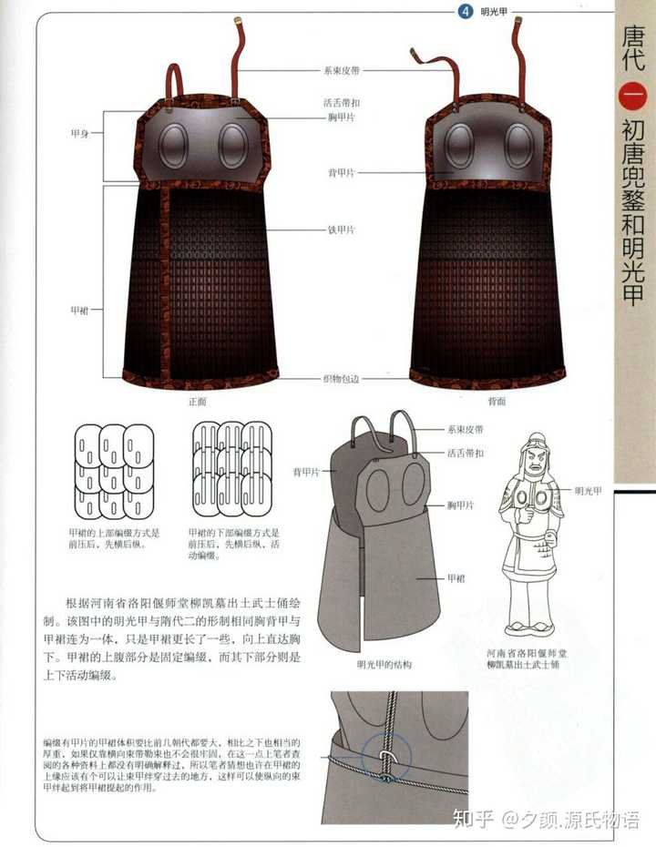 步军骑兵皆有专门的铠甲,战马上皆有重甲披挂,关于唐十三铠具体形制