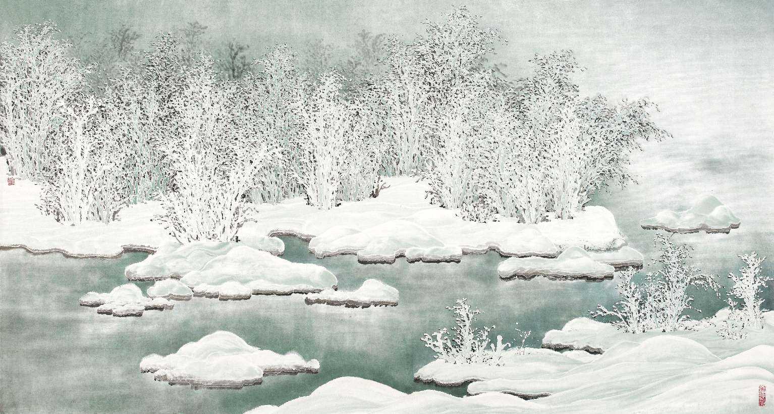 吴梦迪冰雪画作品欣赏