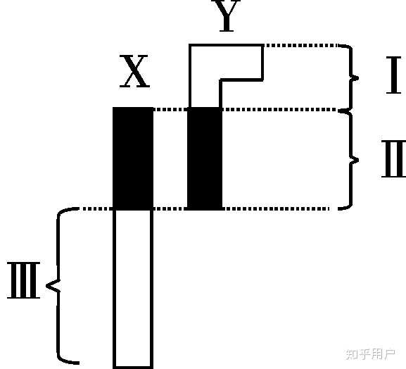 x染色体上有y没有的,y上也有x没有的,两者也有同源区段.