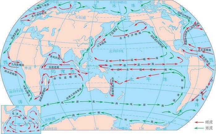 亚太地区洋流示意图