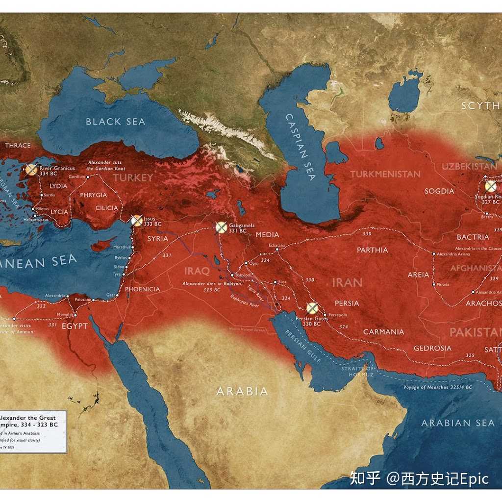 公元前334年亚历山大大帝开始了历史上最了不起的军事行动之一他从