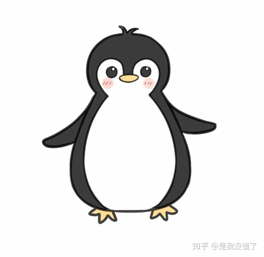 有没有很可爱的企鹅简笔画可以当纹身的?