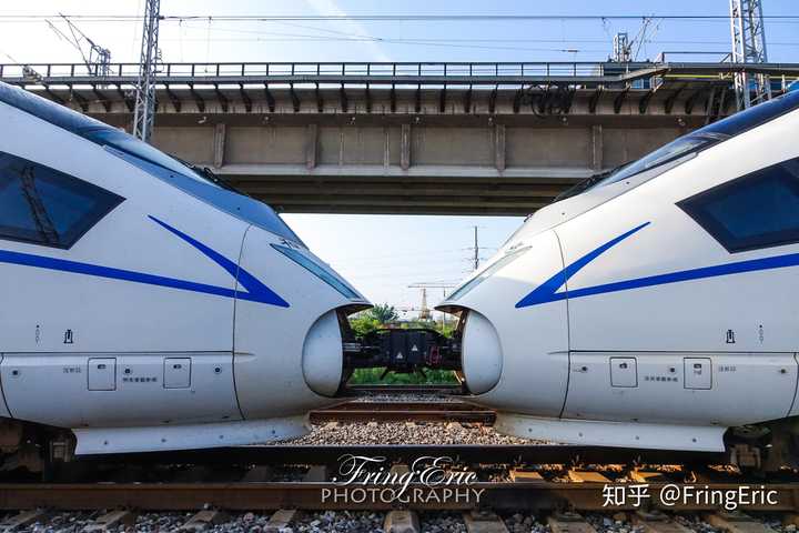 crh380b型动车组重联由青岛北动车所出库,沙岭庄站附近,青岛,2017年8