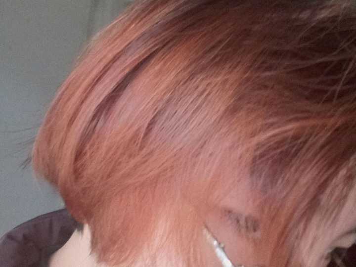 本来头发是染了紫色褪成了红黄色.