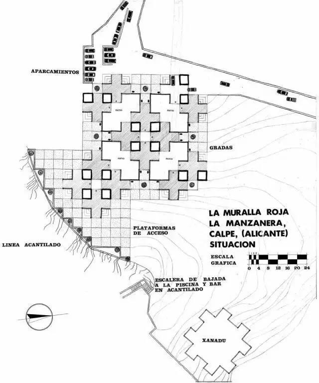这个地方看上去没人,实际上是个居住区,是由西班牙著名建筑设计师