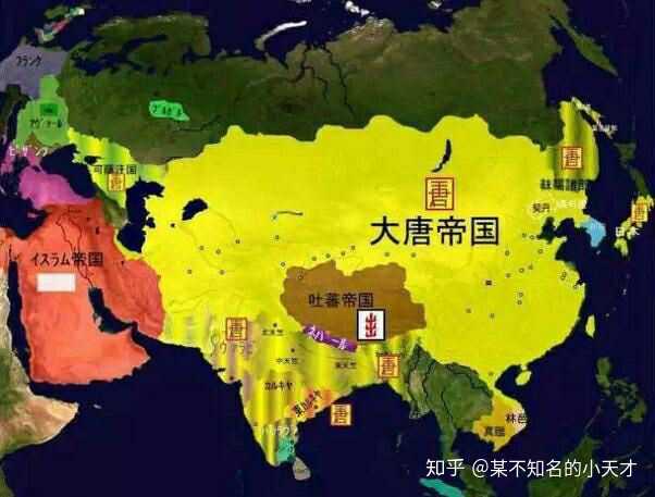 发给他一张唐朝鼎盛时期的地图.