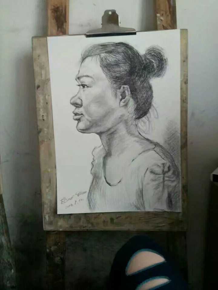 这是我真人头像的处女作,之前素描就只学到罐子,是不是很魔性啊 忍住
