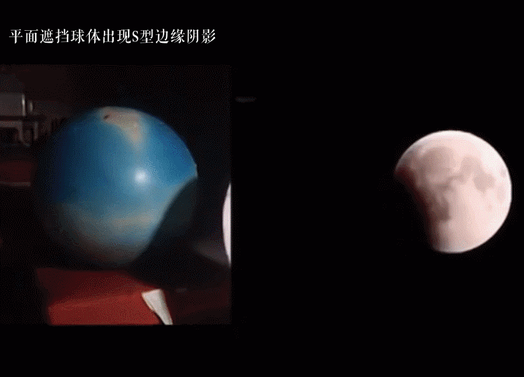 【反驳】月球食面的弧度恰恰证明了月亮不是球体,而是平的,因为如果