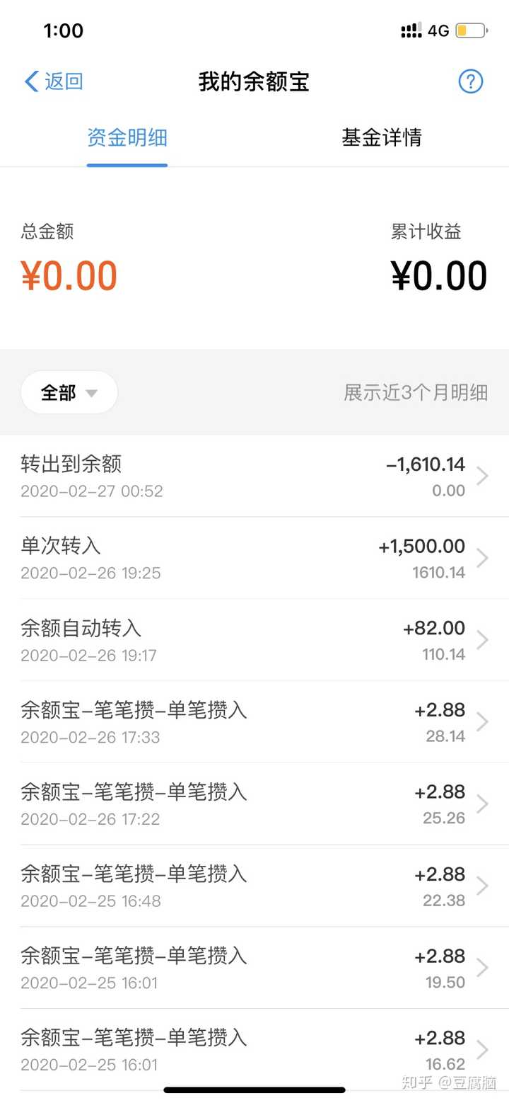 支付宝笔笔攒解冻后的钱去哪了余额和余额宝都没有