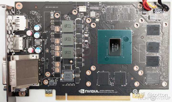 这是英伟达的公版gtx1060显卡拆解后的内部结构.