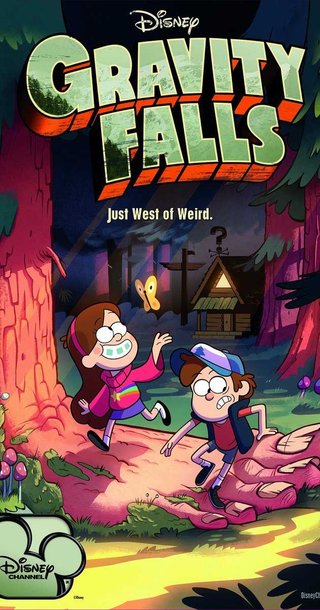 迪士尼动画片怪诞小镇,英文名叫gravity falls.