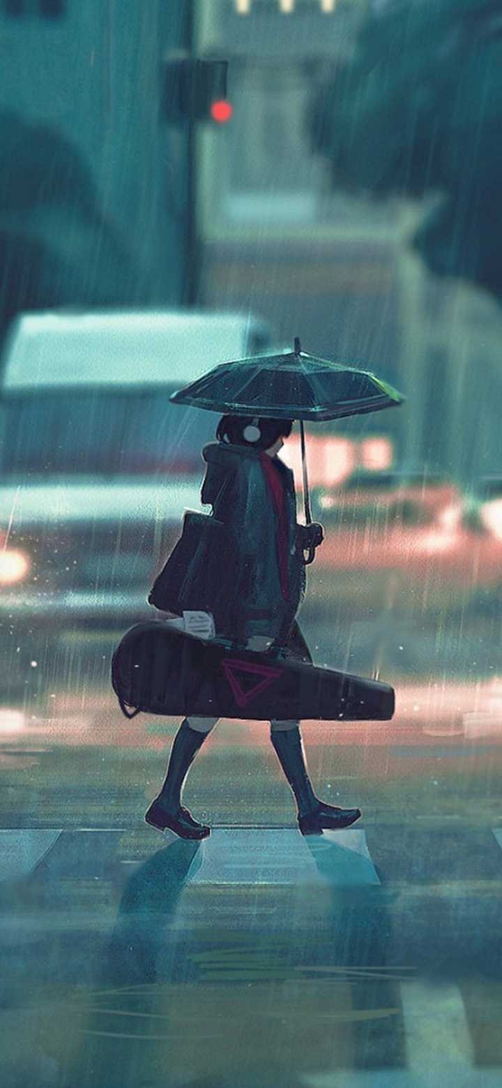 有哪些雨天的动漫电脑壁纸