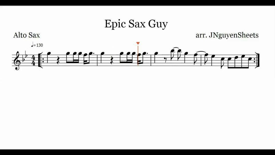 求epic sax guy五线谱?