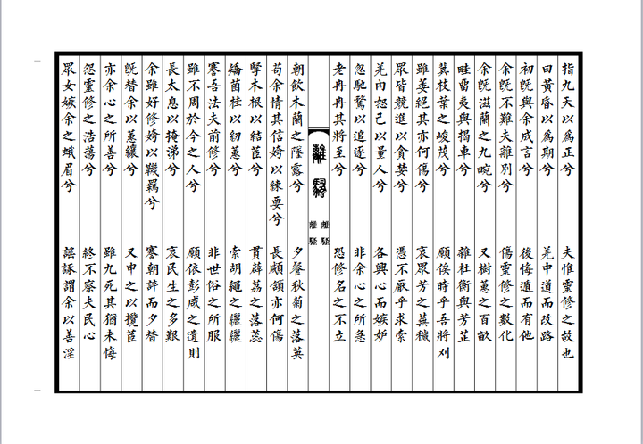 如何速背离骚全文?