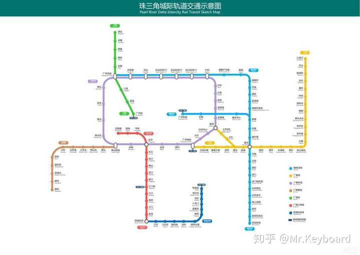 莞惠城轨(黄色线路)作为广惠城际铁路(南线)组成部分,进入广州市区